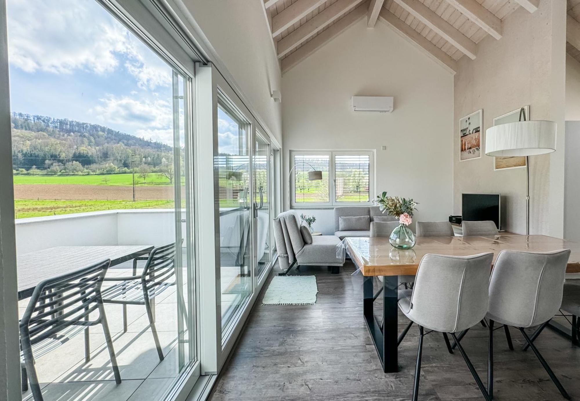 Wunderschoene Helle Wohnung Mit Grosser Dachterrasse Готтмадинген Экстерьер фото